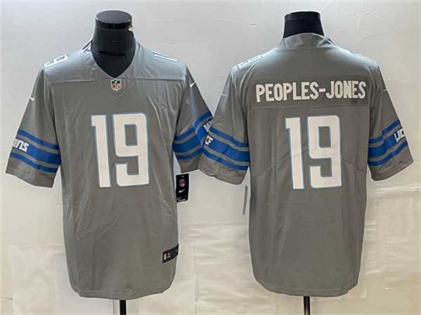 Men%27s Detroit Lions #19 Donovan Peoples-Jones Gray Vapor Untouchable Limited Jersey->detroit lions->NFL Jersey